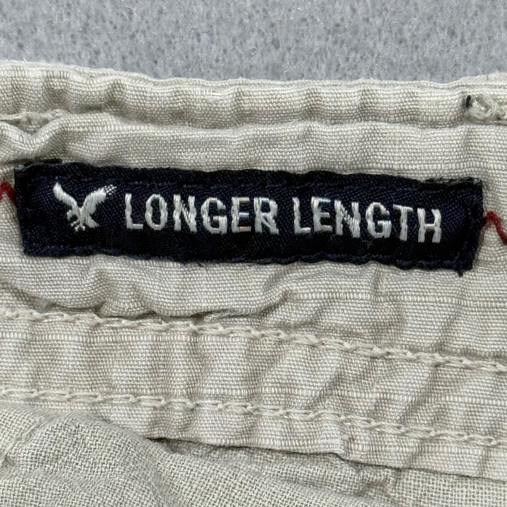 American Eagle Outfitters Mens Tan Ripstop Cargo Shorts Khaki 34W Relaxed Fit - Picture 9 of 10